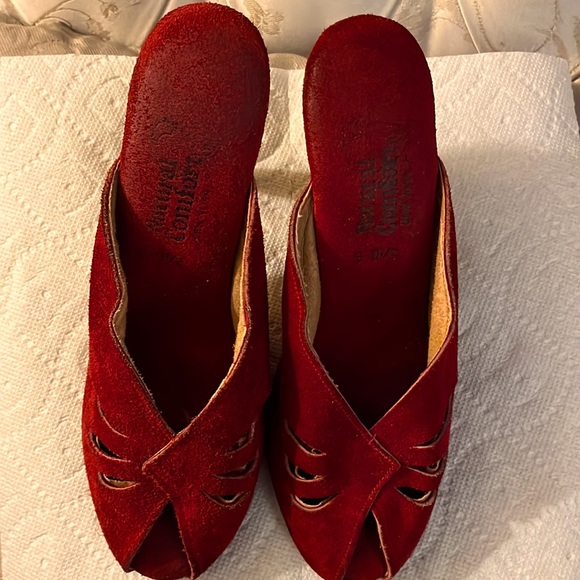 Natural Comfort Shoes Vintage Womens Suede Mule Heels 4 By Natural